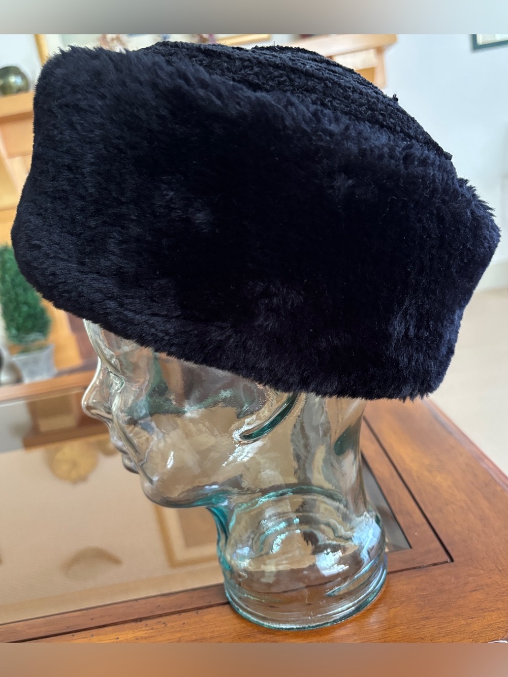 Vintage Betmar NY Faux Fur Cossack Style Winter Hat Black Style 652 - one size